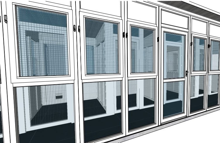 A 3D image of Longcroft Four Marks Cat Hotel 