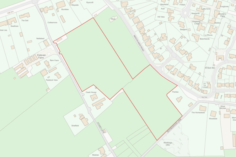 Map of part of Medstead.