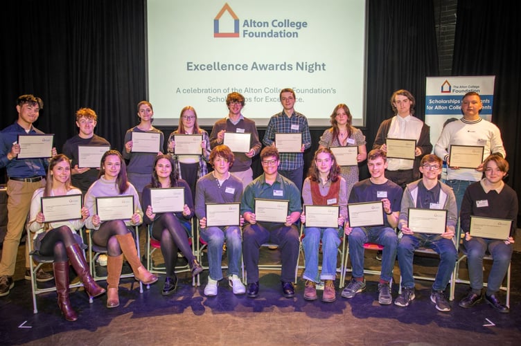 Alton College Foundation Scholarships for Excellence awards evening, Wessex Arts Theatre, Alton College, March 6th 2025.
