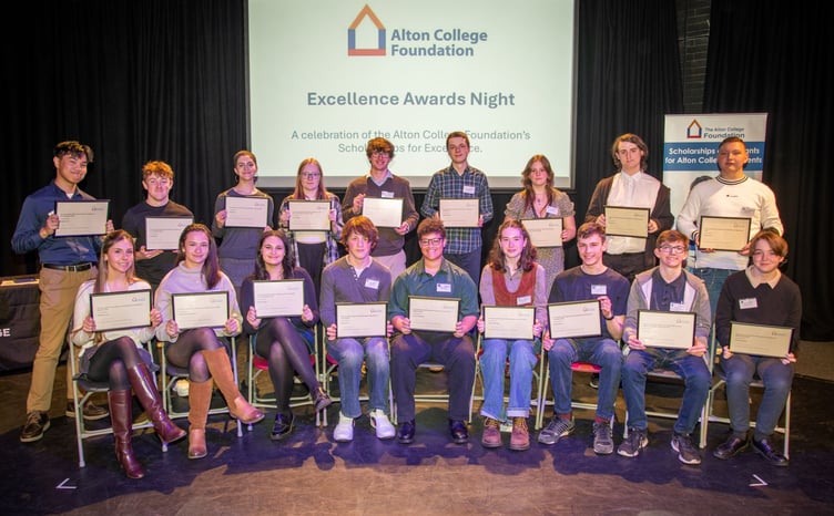 Alton College Foundation Scholarships for Excellence awards evening, Wessex Arts Theatre, Alton College, March 6th 2025.