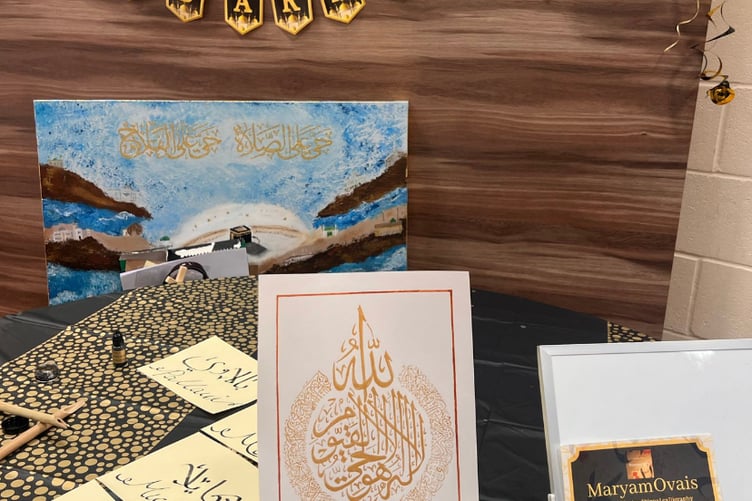 Cards at the Ahmadiyya Big Iftar event.