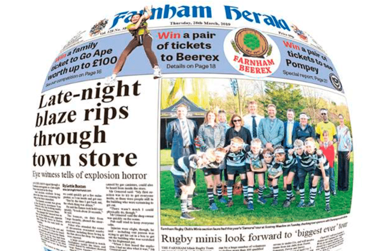 The Farnham Herald 'circular' newspaper April Fool's prank of 2019.