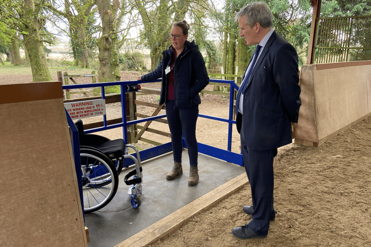 Damian Hinds, Broadlands Equine Therapy and RDA, Lower Paice Lane, Medstead, March 28th 2025.