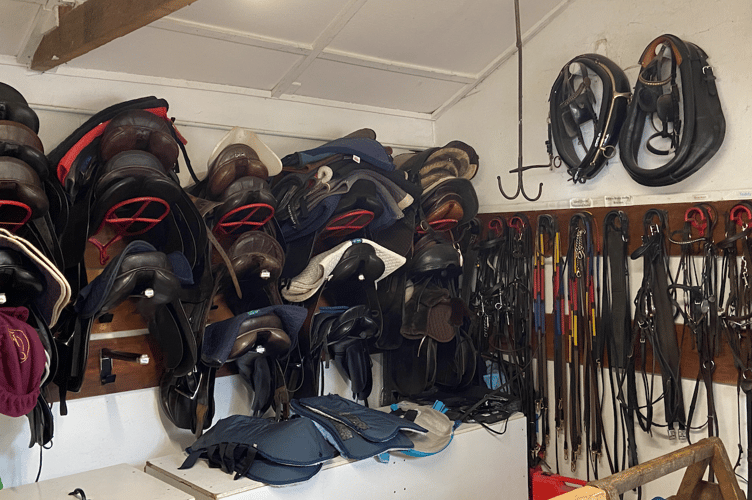 Tack room, Broadlands Equine Therapy and RDA, Lower Paice Lane, Medstead, March 28th 2025.
