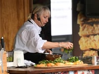 Top chefs getting ready to cook with watercress in Alresford