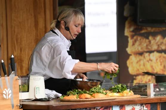 Top chefs getting ready to cook with watercress in Alresford