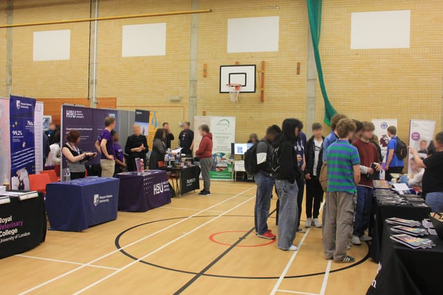 Alton College students discuss their futures at careers fair