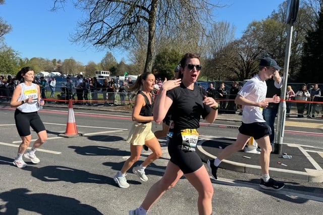 Laura Smith on route to a new personal best at Brighton