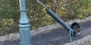 Restoration plea after historic listed gas lamp is broken in accident