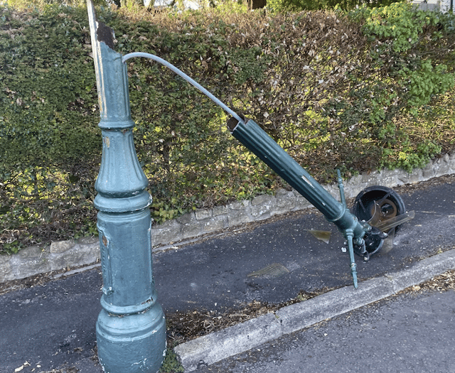 Restoration plea after historic listed gas lamp is broken in accident