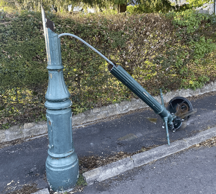 Restoration plea after historic listed gas lamp is broken in accident