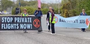 Airport blockaded as campaigners fight for cleaner air and rivers