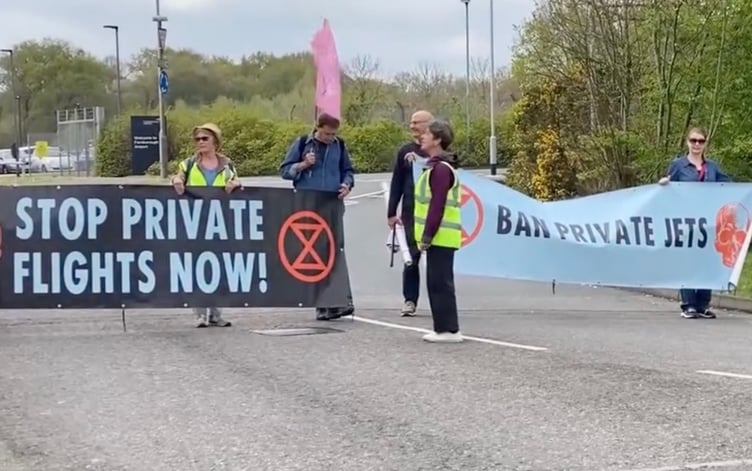 XR Farnborough Airport Blockade
