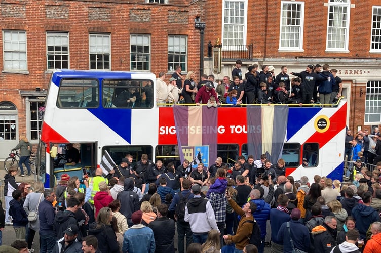 Farnham Town Rugby Bus Celebration