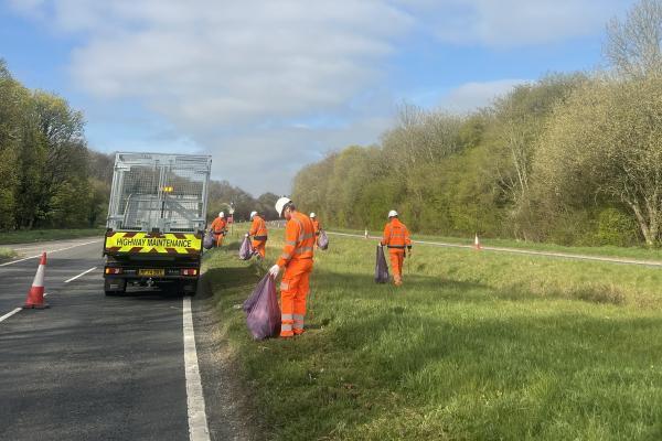 A litter pick on the A31.