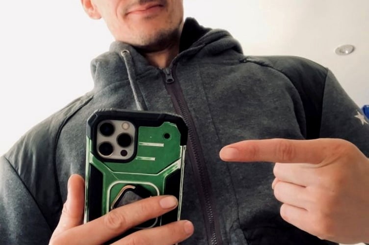 Casey Flay found his phone that flew from his pocket whilst skyding. Release date  May 5, 2025.  A skydiver whose phone flew out of his pocket at 14,000ft was stunned when he later tracked it down to a forest and found it - without a scratch on it. Casey Flay, an experienced wingsuiter and skydiver, jumped from the plane like he had so many times before but completely forgot to zip the front pocket with his phone in. A video of his skydive in Honiton, Devon, shows the 37-year-old preparing to leap with his iPhone 13 Pro Max peeking out of his overalls. As he takes his leap, the phone flies out of his pocket and plummets towards the Earth. Following his dive, engineer Casey - oblivious to the fact his phone had fallen alongside him - asked others in the plane if he'd left it up there. But he was shocked when he used the Find My iPhone app to track his phone down to a forest four miles away from where he'd landed. Even more surprising, however, was the fact that the 14,000ft (2.65 mile) drop appeared hardly to have left a mark on his device. 