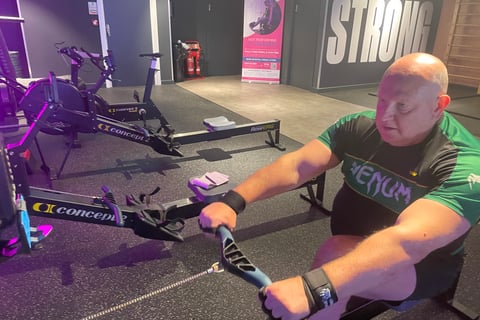 WATCH: Farnham man attempts marathon rowing world record