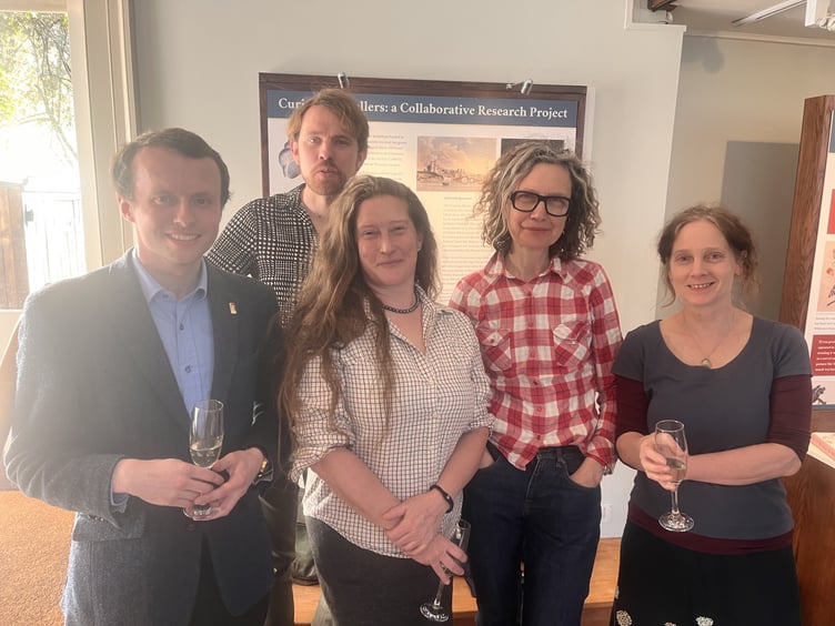 Edwin Rose, Rhys Kaminski-Jones, Stephanie Holt, Lisa Cardy and Mary-Ann Constantine, Curious Travellers Project, Gilbert White's House and Gardens, Selborne, April 2025.