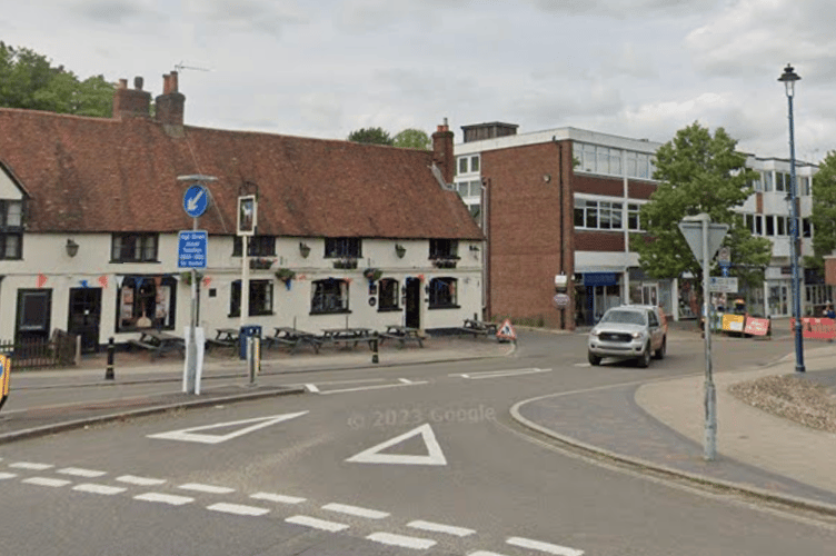 The junction between High Street and Draymans Way in Alton, where the fight is believed to have taken place.
