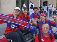 WATCH: Aldershot fans arrive in Wembley for FA Trophy Final