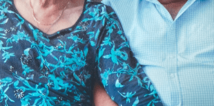 Diamond anniversary of boy and girl from opposite sides of road