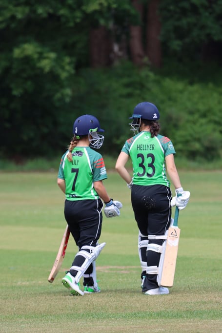 Petersfield's Lily George and Simone Hellyer both scored half-centuries against Sparsholt