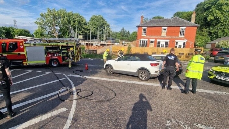Accident at Golden Pot crossroads, near Shalden.