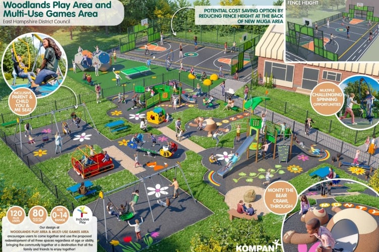 Woodlands, Headley Down play area visualisation