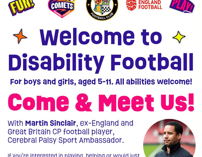 Alton FC disability football poster, June 2025.