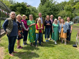 Community gathers for garden lunch at space2grow