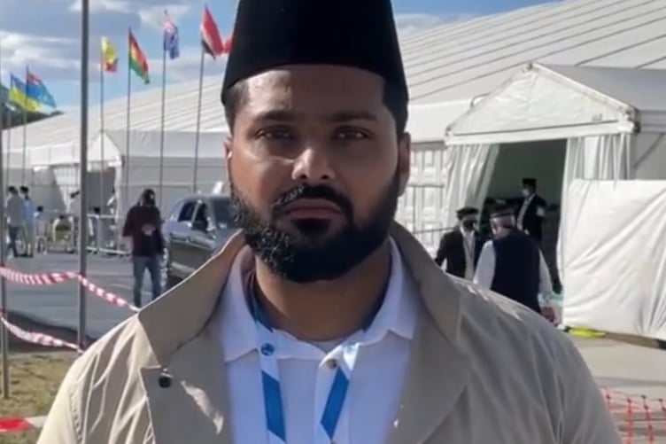 Imam Usama Mubarik of the Ahmadiyya Muslim Youth Association, Tilford.