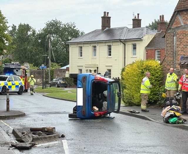 Woman de-arrested following car flip - but police await test results