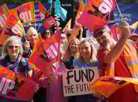 WATCH: Alton College teachers strike in protest against redundancies