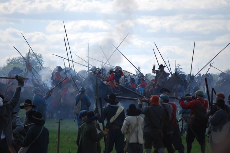 Action from an English Civil War re-enactment.
