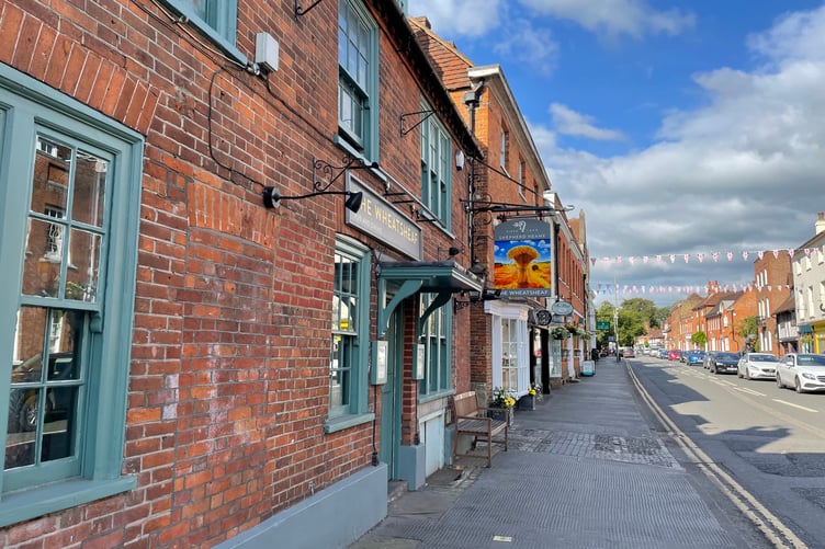 The Wheatsheaf pub and restaurant in West Street, Farnham.