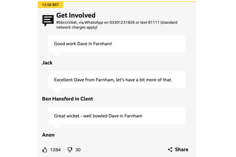 Praise for Dave in Farnham