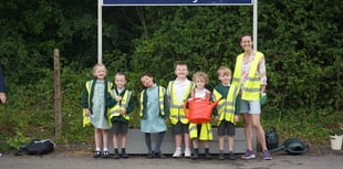 WATCH: Bentley and Binsted pupils help spruce up train station
