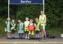 WATCH: Bentley and Binsted pupils help spruce up train station