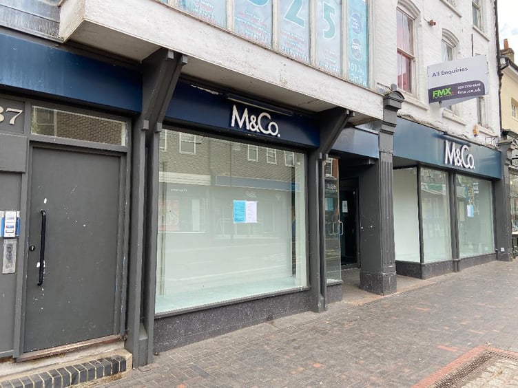Former M&Co shop, Alton High Street, April 4th 2025.