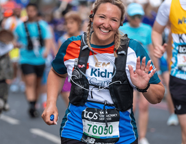 A Kidney Care UK runner at the London Marathon 2025.