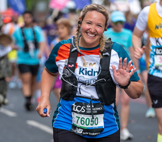 A Kidney Care UK runner at the London Marathon 2025.