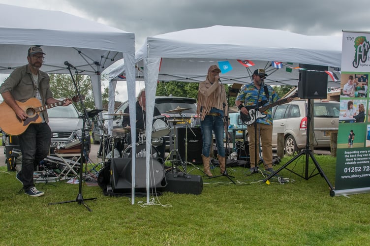 Band, The Abbey School Vehicle Show and Family Fun Day, Anstey Park, Alton, July 2024.