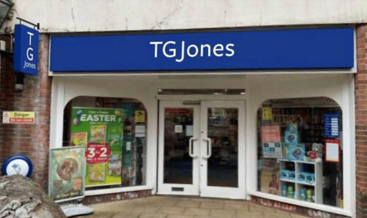 Proposed TG Jones rebrand, Westbrook Walk, Alton, July 8th 2025.