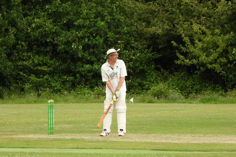 Stuart Kidd batting for Petersfield's third team against Purbrook's third team