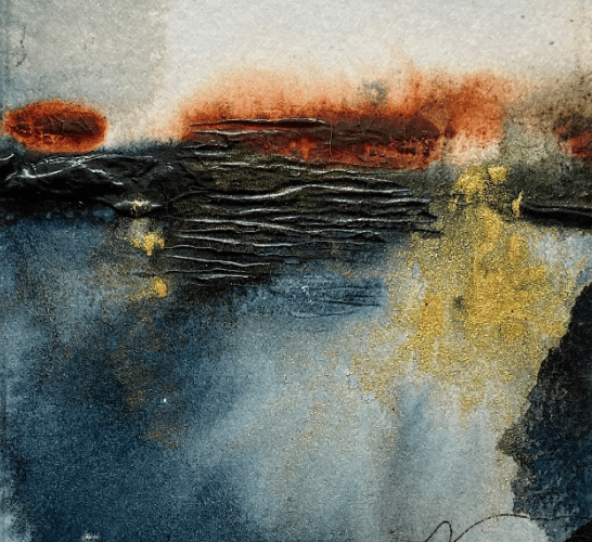 Hangers Way 5, watercolour on cradled birch panel by Mary Waltham.