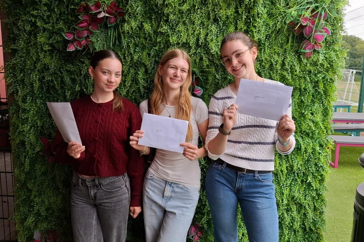 All Hallows trio Farnham A-Levels