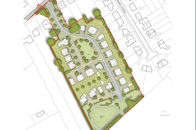 Blackberry Lane estate, Four Marks, illustrative plan, August 2025.