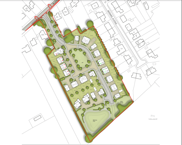 Blackberry Lane estate, Four Marks, illustrative plan, August 2025.
