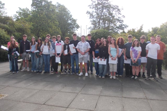 Celebrations at Eggar's School in Holybourne on GCSE results day