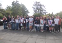 Celebrations at Eggar's School in Holybourne on GCSE results day